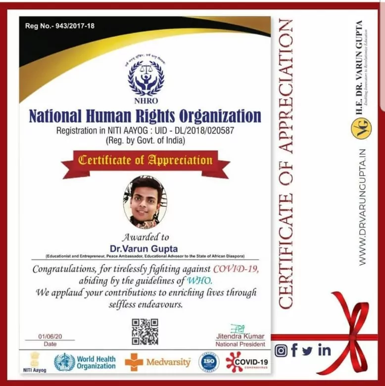 Appreciation - National Human Rights Organization